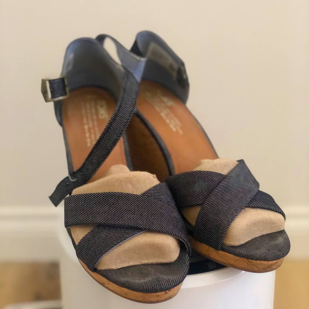 TOM’s Platform Wedge High Heels